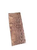embossed crocodile leather wallet